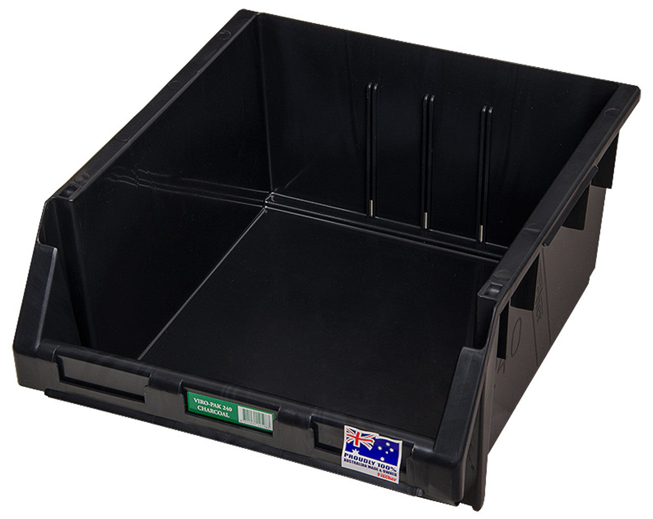 Fischer Plastics ViroPak 240 Black Bin and Container 24L SupplyWorks