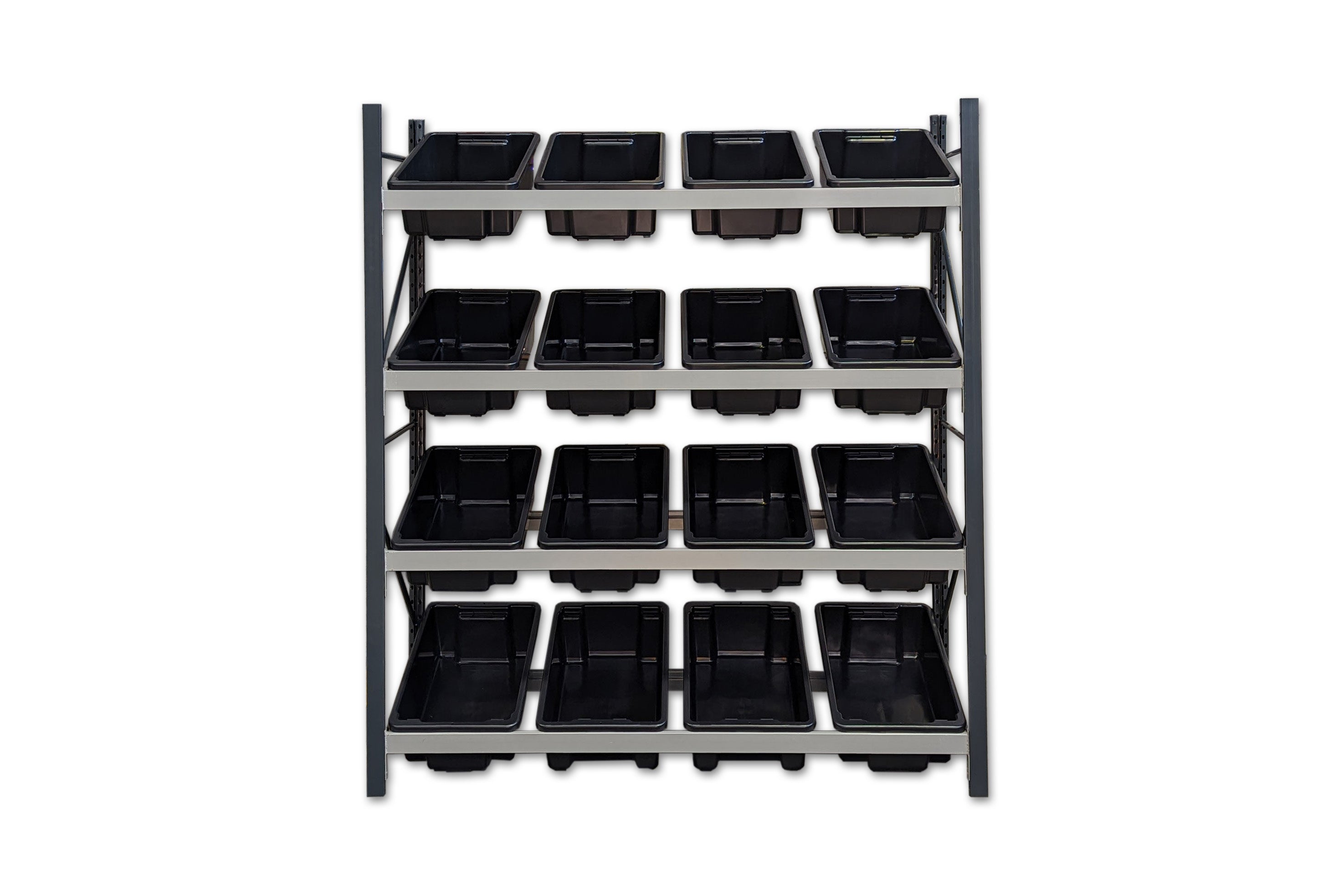 Stormor Premium Longspan Tub Rack with Plastic Bins SupplyWorks
