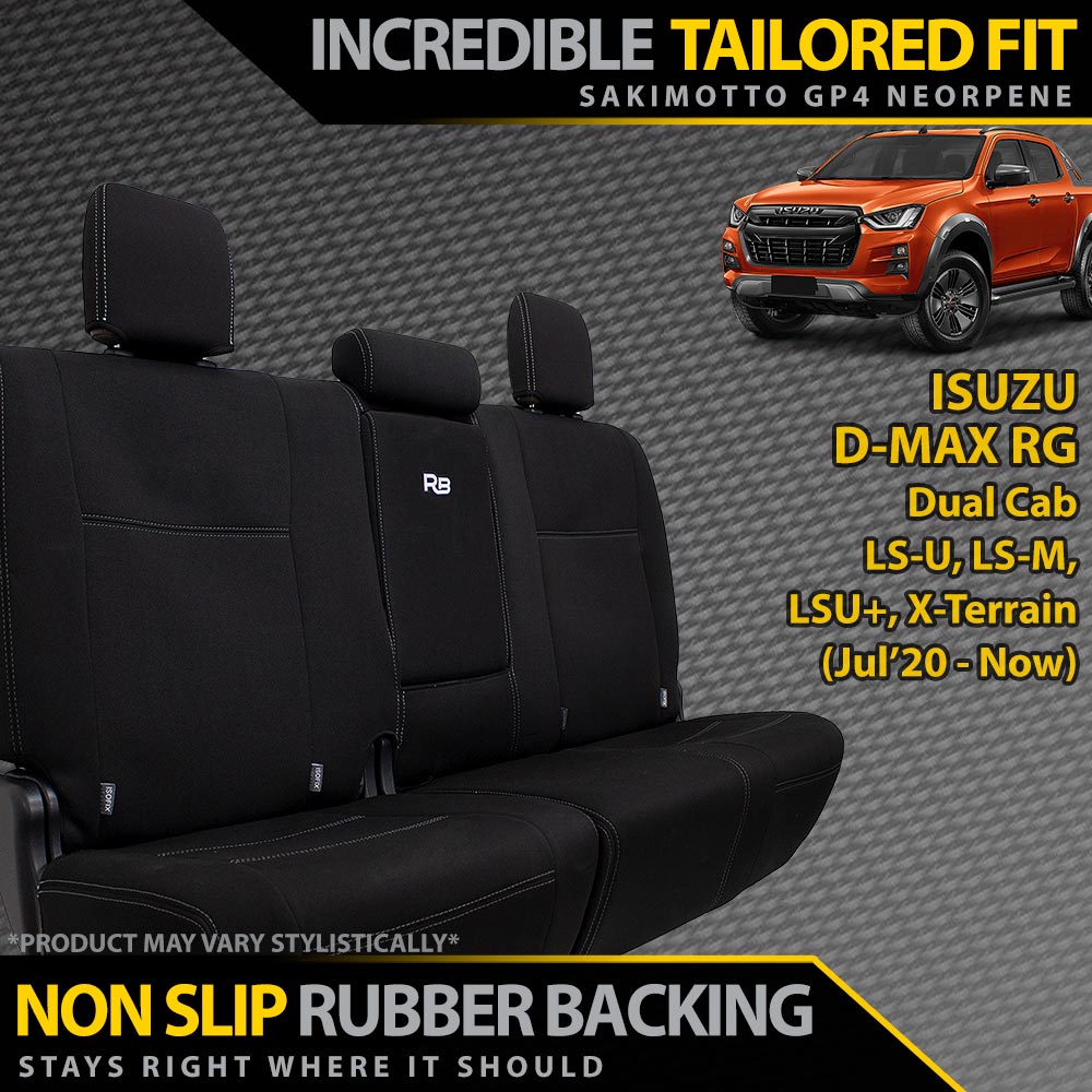 Isuzu DMAX RG Neoprene Rear Row Seat Covers (Available) SupplyWorks