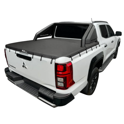 Mitsubishi Triton MV New-Gen Dual Cab March 2024 to Current Bunji Ute Tonneau Cover To Suit Sports Bars