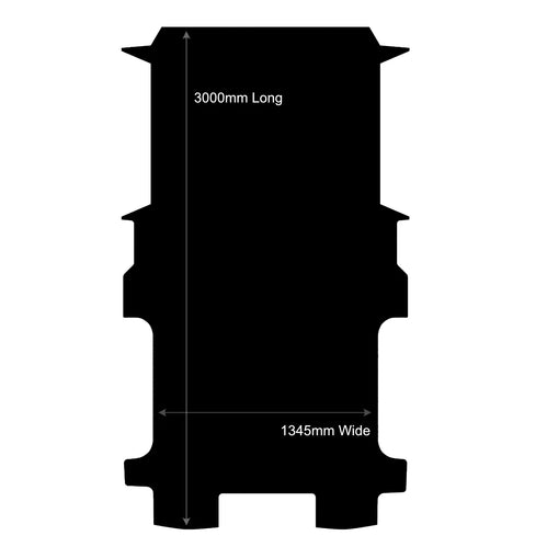 Ford Transit Van LWB 3mm Rubber Van Mat Sept 2024+ (2 side steps)