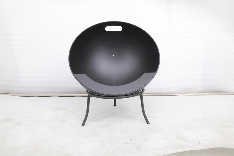 Greenlife Outdoor Fire Pit Half Globe Stadium Style 610mm Multi-Angle - Black