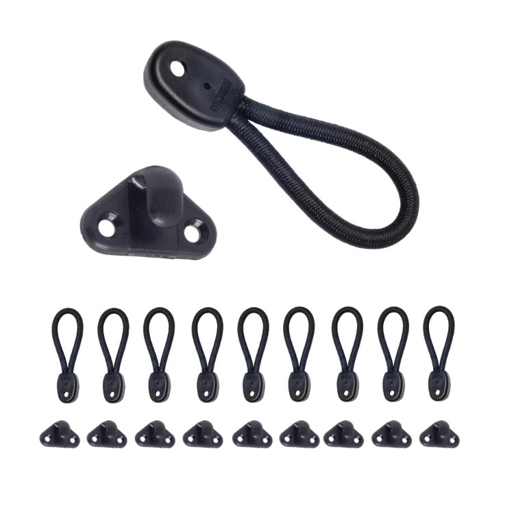 Bungee Loops - 100mm - 20 Pack - Bunji Tonneau Ute Marine Repair Loop With TOOL - Foto 6