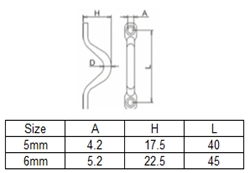 Heavy Duty Saddle Eye Strap with Countersunk Holes - Stainless Steel