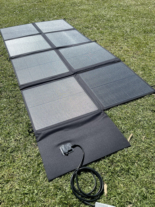 300W Portable Folding Solar Panel Blanket Kit with MPPT Controller & Accessories