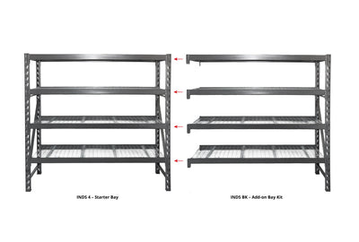 Industrial Shelving Heavy Duty Racks and Bays - Hammertone Grey