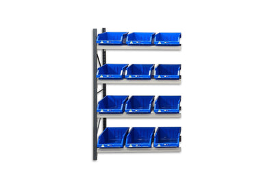 Stormor Premium Longspan Container Rack with Plastic Bins