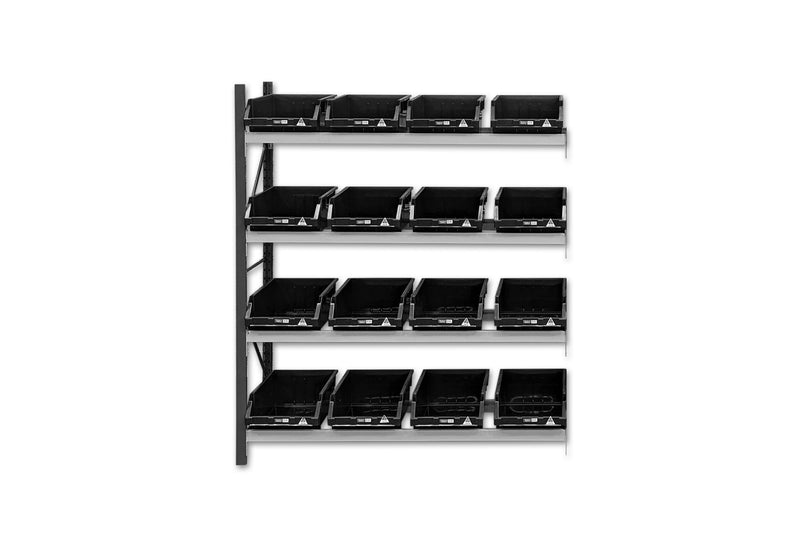 Stormor Premium Longspan Container Rack with Plastic Bins