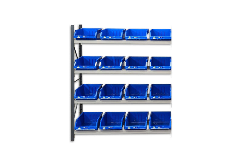 Stormor Premium Longspan Container Rack with Plastic Bins