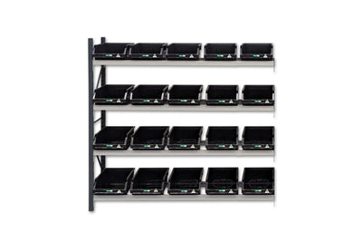 Stormor Premium Longspan Container Rack with Plastic Bins