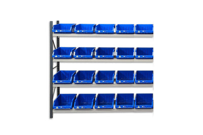 Stormor Premium Longspan Container Rack with Plastic Bins