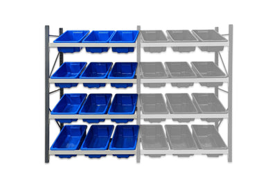 Stormor Premium Longspan Tub Rack with Plastic Bins