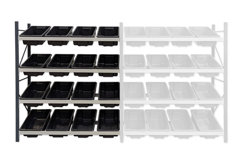 Stormor Premium Longspan Tub Rack with Plastic Bins