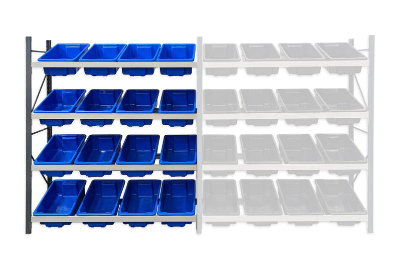 Stormor Premium Longspan Tub Rack with Plastic Bins