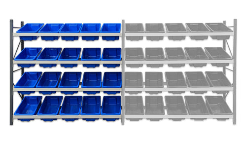 Stormor Premium Longspan Tub Rack with Plastic Bins