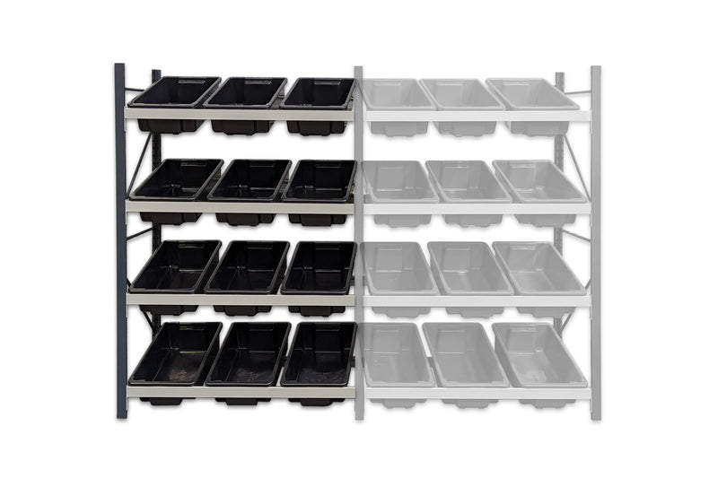 Stormor Premium Longspan Tub Rack with Plastic Bins