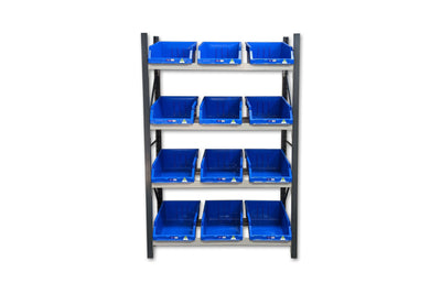 Stormor Premium Longspan Container Rack with Plastic Bins