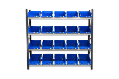 Stormor Premium Longspan Container Rack with Plastic Bins