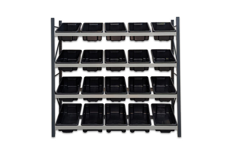 Stormor Premium Longspan Tub Rack with Plastic Bins