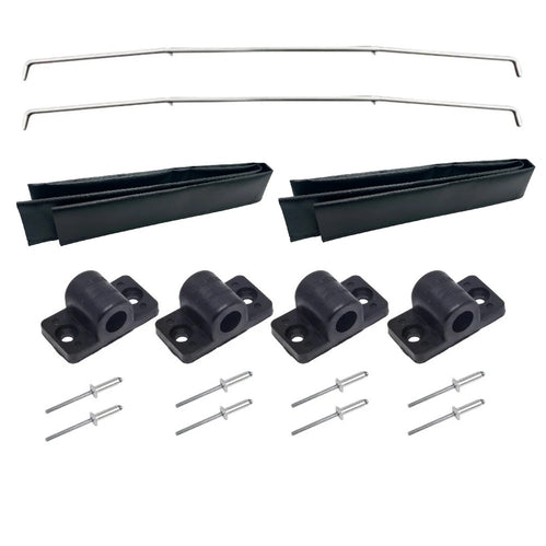 Tonneau Rod Support Bar Replacement Kit with Sheath, Brackets and Pop Rivets