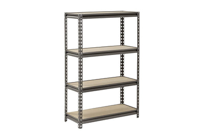 Summit Boltless Rivet Garage Shelving Storage Units with MDF Shelves - Hammertone Grey