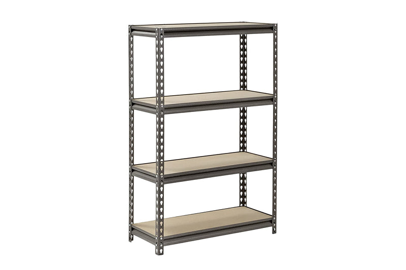 Summit Boltless Rivet Garage Shelving Storage Units with MDF Shelves - Hammertone Grey