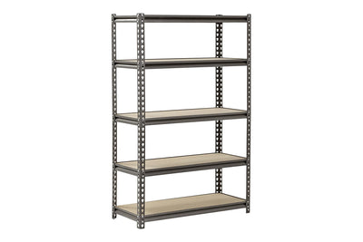 Summit Boltless Rivet Garage Shelving Storage Units with MDF Shelves - Hammertone Grey