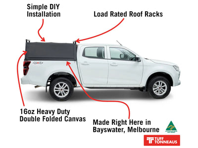 Canvas Canopy For Holden Colorado Dual Cab 2012-Current