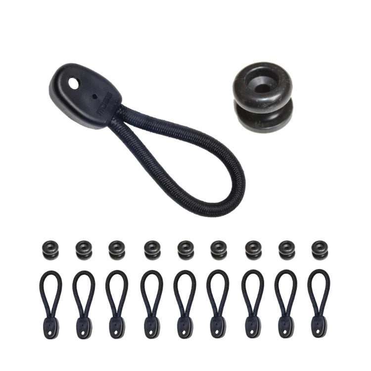 Black Bunji Tonneau Loops & Ute Buttons Pack