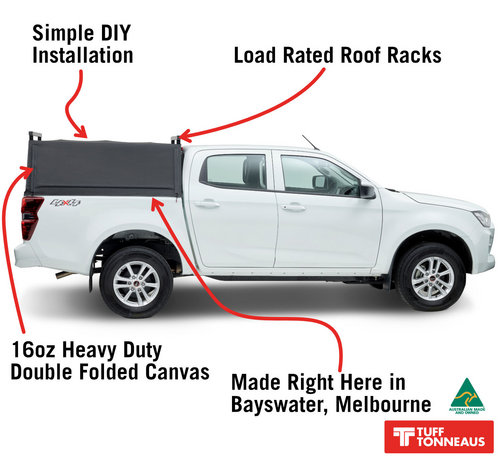 Canvas Canopy For Isuzu D-Max Dual Cab 2003-2012 Ute 1