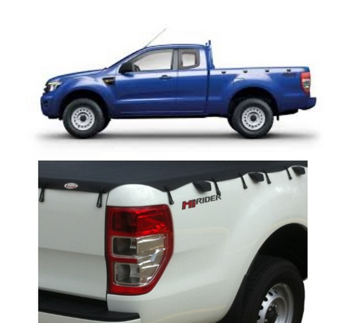 Ford PX Ranger Super Cab 2011-2013 Early Headboard Bunji Tonneau Cover ...