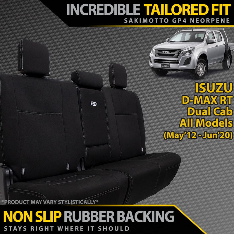 Isuzu D-MAX RT Neoprene Rear Row Seat Covers (In Stock)