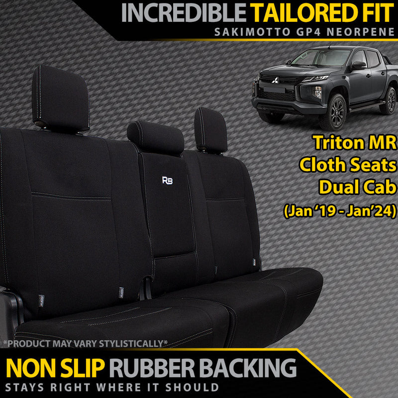 Mitsubishi Triton MR Neoprene Rear Row Seat Covers (In Stock)