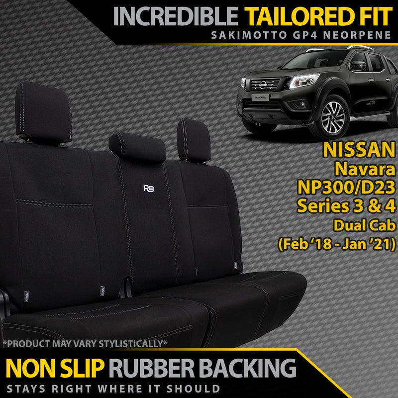 Nissan Navara NP300 Series 3 & 4 Neoprene Rear Row Seat Covers (Available)