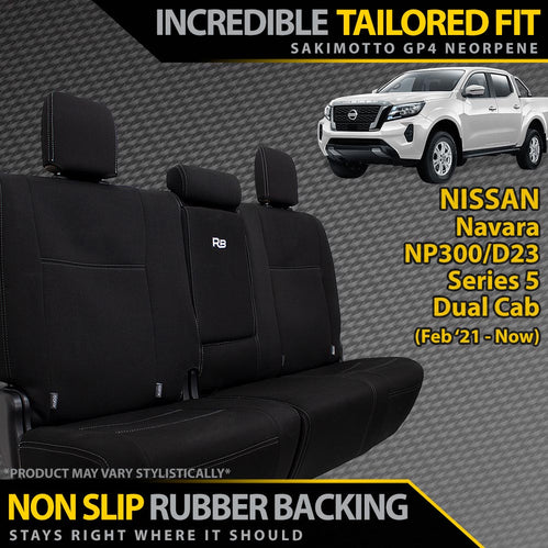 Nissan Navara Series 5 Neoprene Rear Row Seat Covers (Made to Order)
